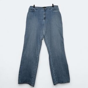 Lee Relaxed Fit Jeans Blue Womens Long Denim Medium Wash Size 16 Large Plus Size